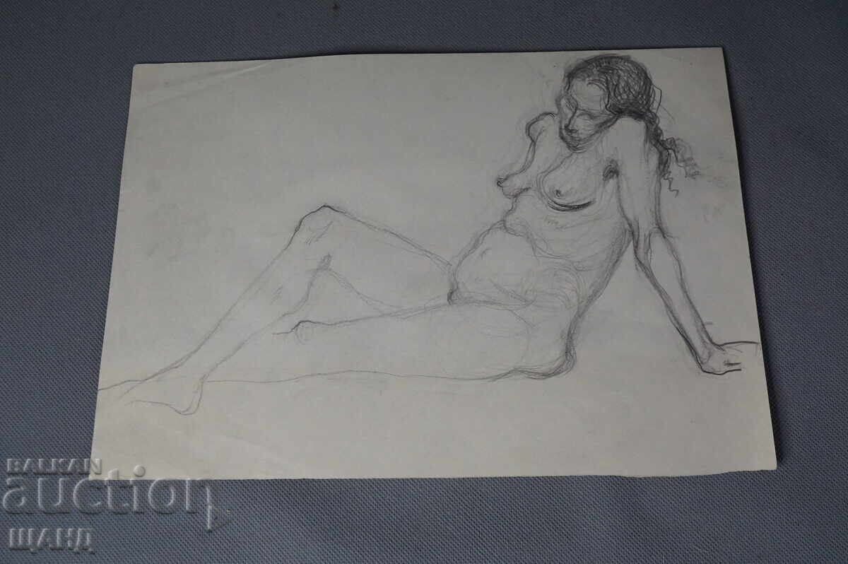 Old Master drawing, pencil, erotic, nude body Old Master drawing, pencil, erotic, nude body
