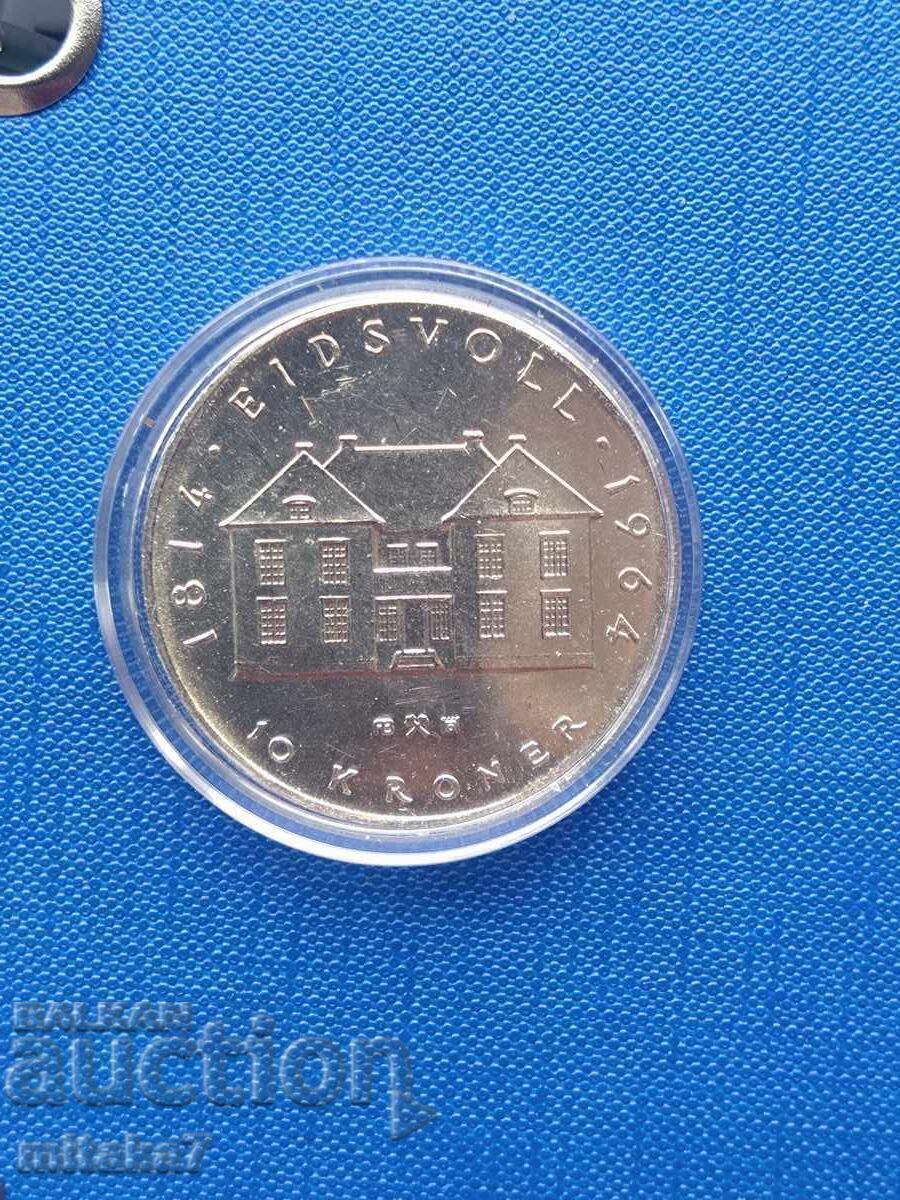 10 κορώνες 1964, Νορβηγία 10 κορώνες 1964, Νορβηγία