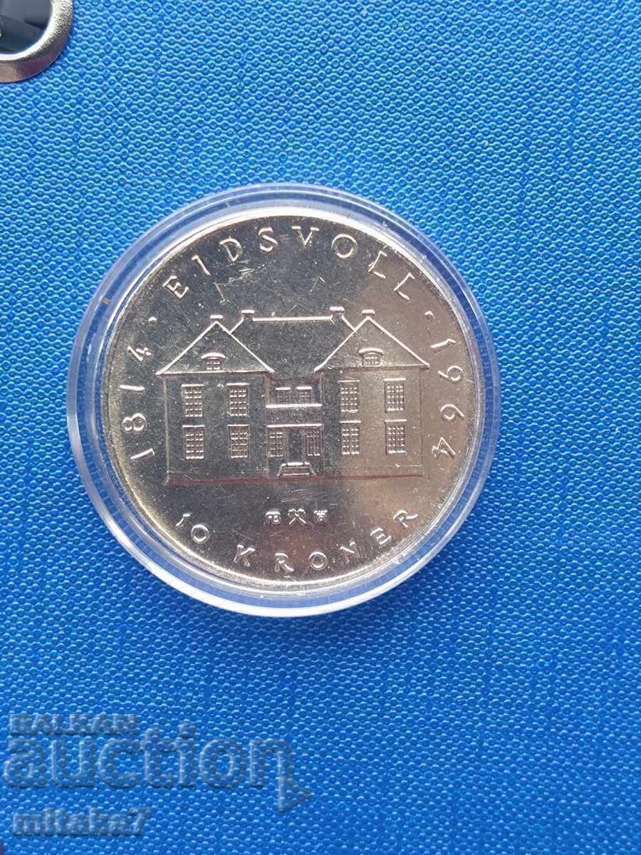 10 крони 1964 година, Норвегия