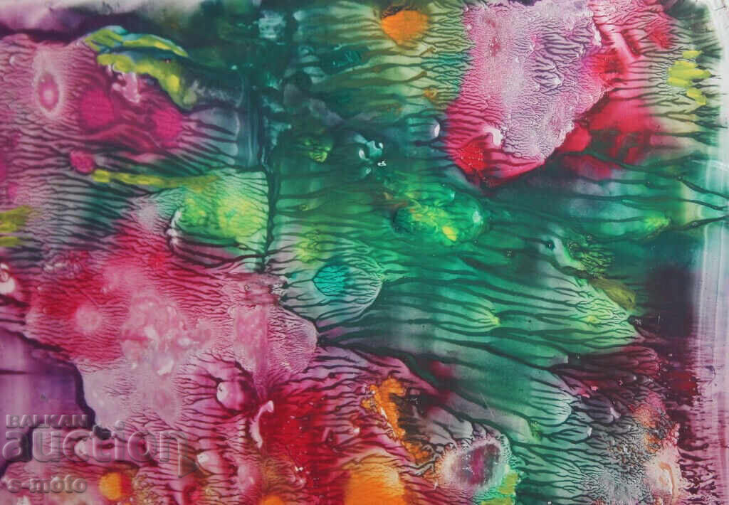 Abstract watercolor painting signed, 1983 - 6 Abstract watercolor painting signed, 1983 - 6