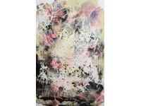 Abstract watercolor painting signed, 1983