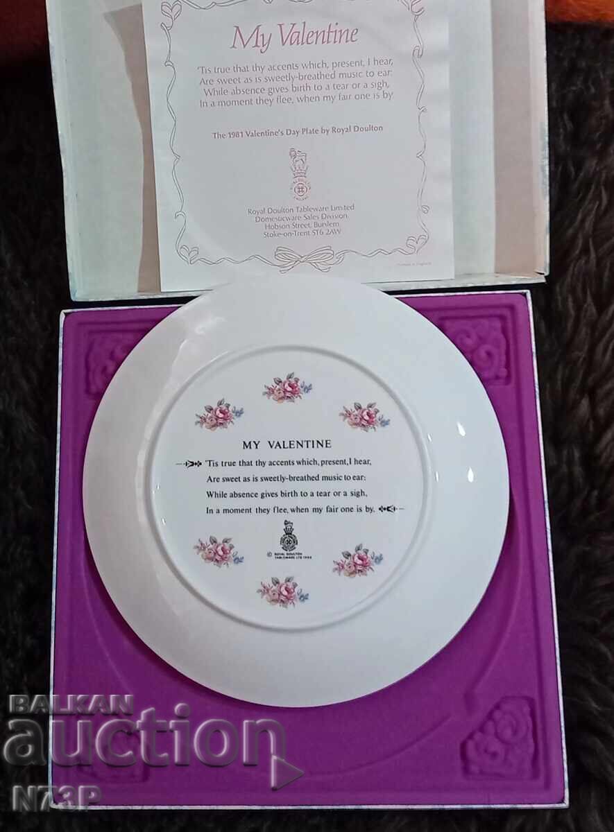 FARFURIE DE PORȚELAN. COLECȚIE. SF. VALENTIN. 1981 - 6