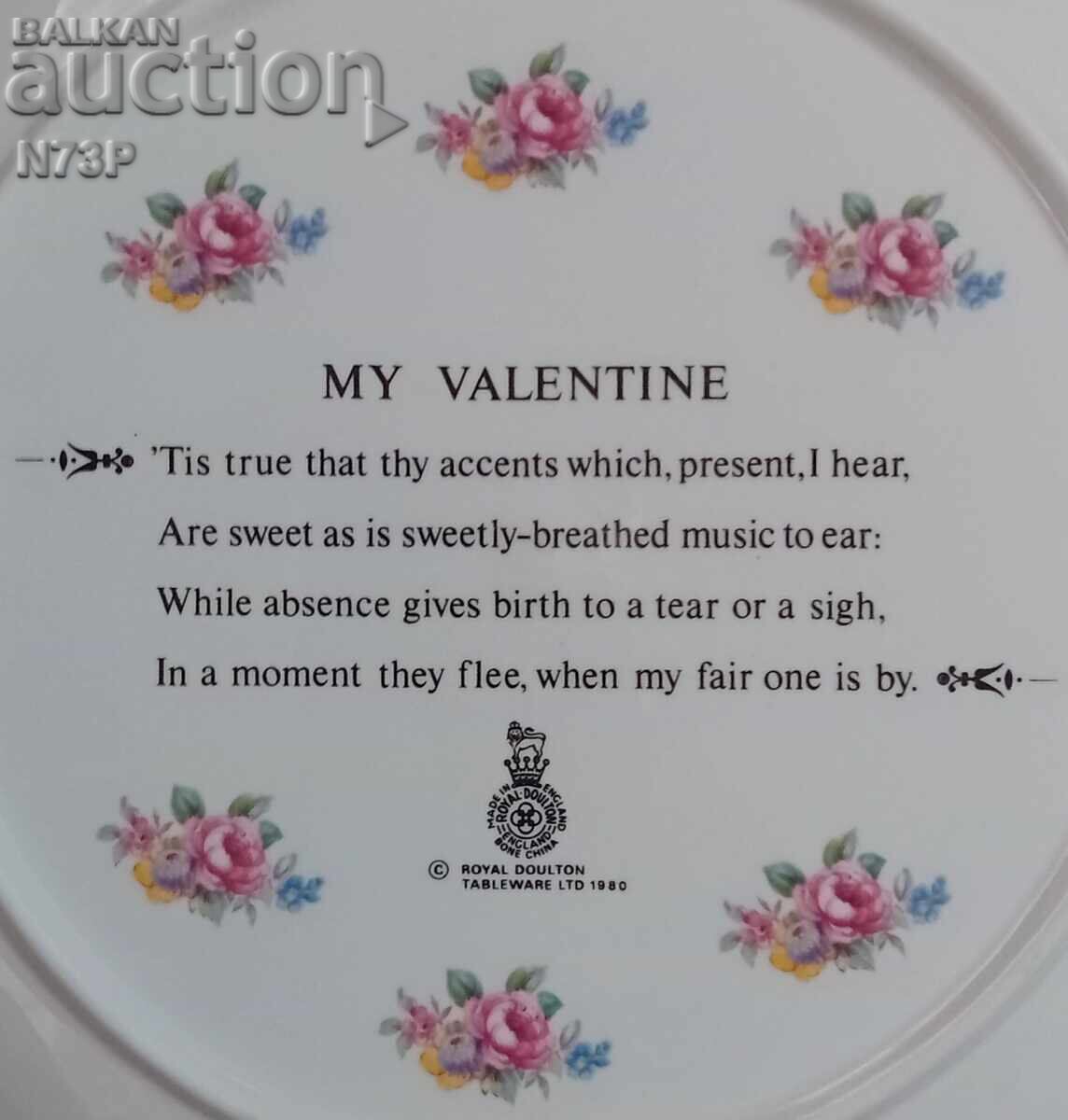 FARFURIE DE PORȚELAN. COLECȚIE. SF. VALENTIN. 1981 - 7