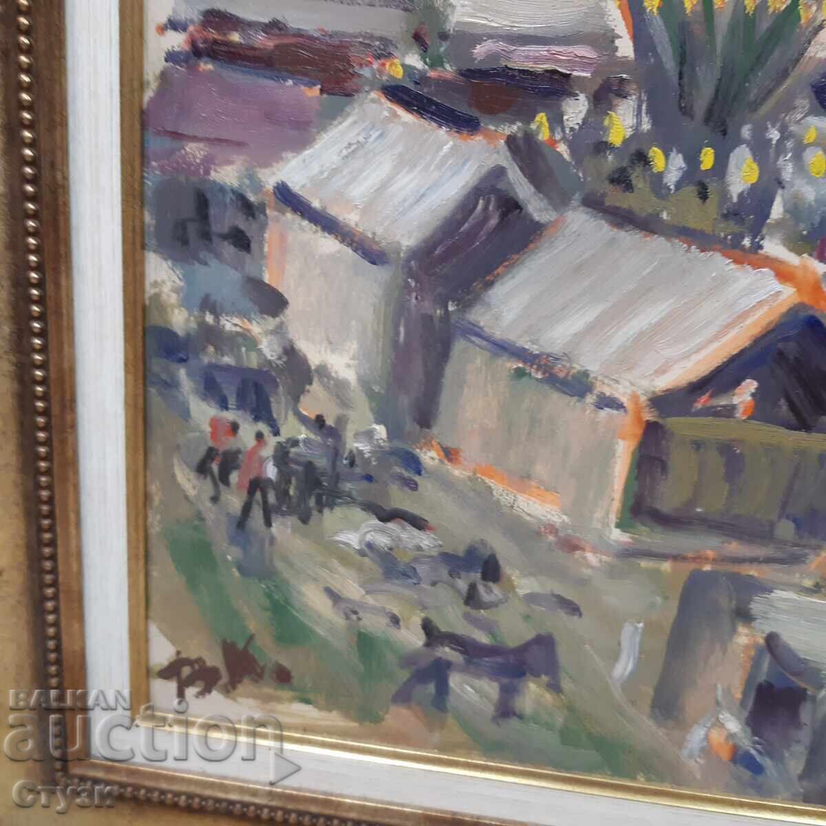 "Panair"-V. Kŭdrinova(1904-1986), ulei, 40x56cm, certificat cu preț € 300.00 | 586.75 BGN "Panair"-V. Kŭdrinova(1904-1986), ulei, 40x56cm, certificat cu preț € 300.00 | 586.75 BGN