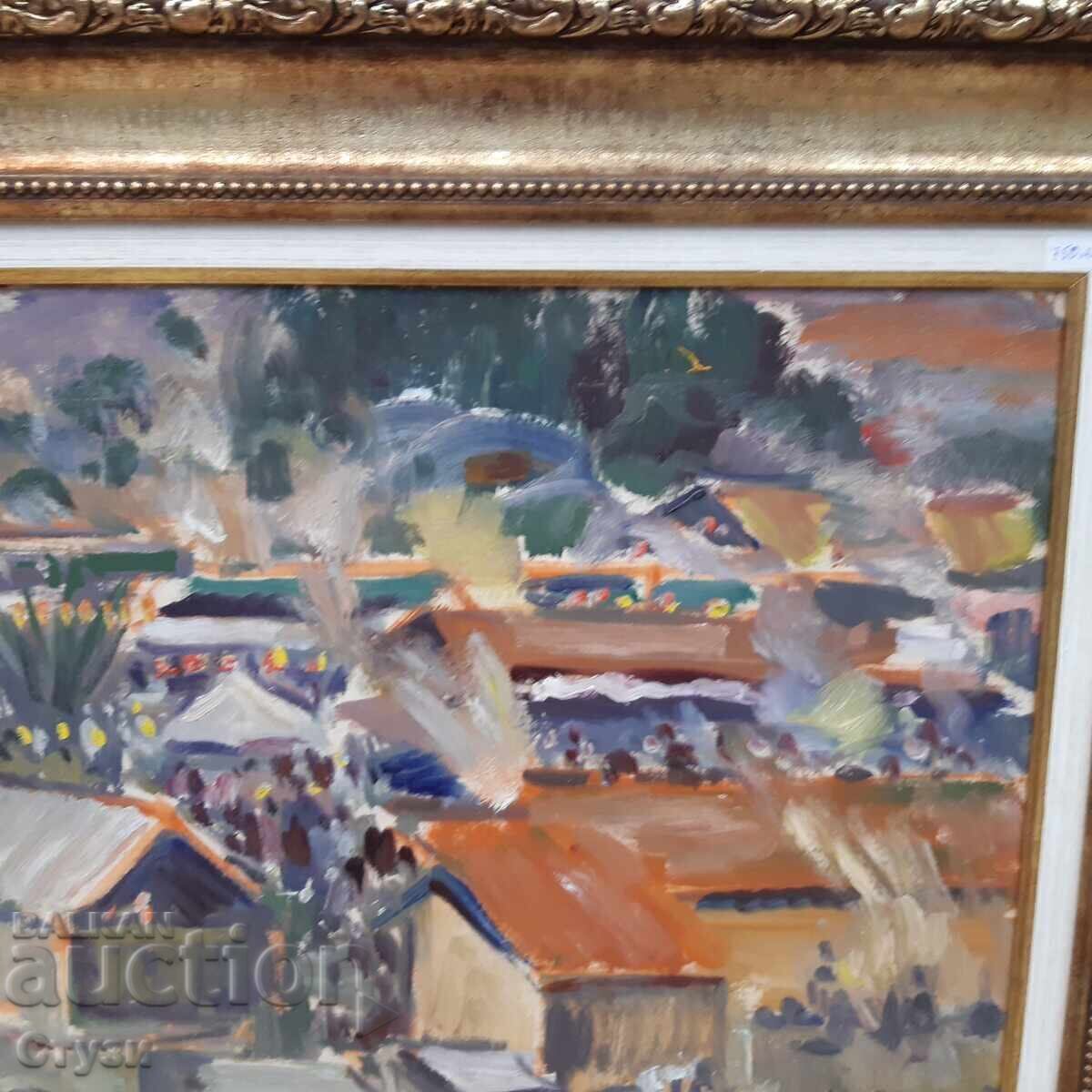 Licitație "Panair"-V. Kŭdrinova(1904-1986), ulei, 40x56cm, certificat Licitație "Panair"-V. Kŭdrinova(1904-1986), ulei, 40x56cm, certificat