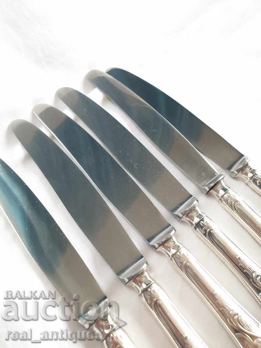Set of silver plated knives - 5 Set of silver plated knives - 5