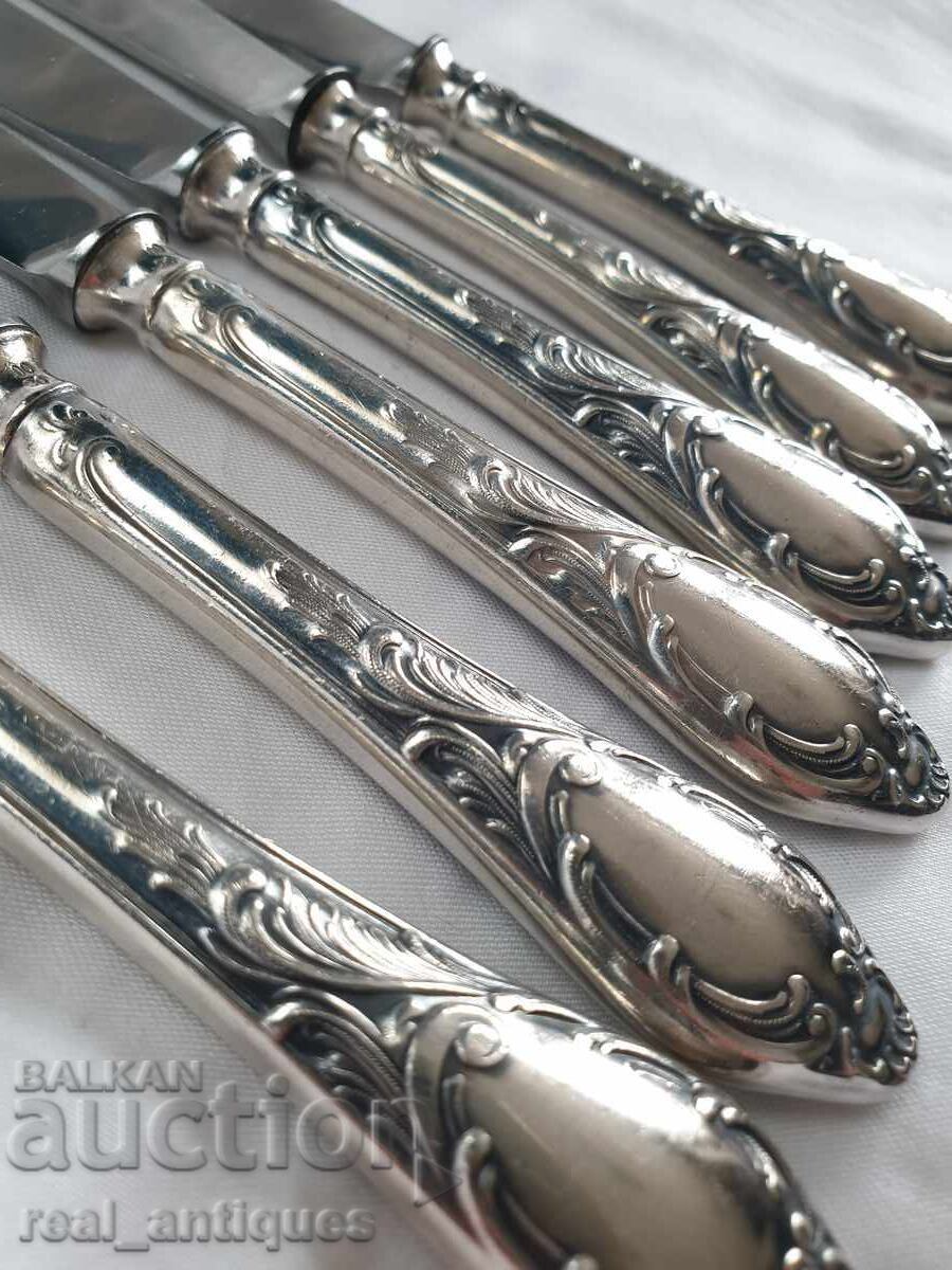 Set of silver plated knives - 6 Set of silver plated knives - 6