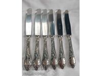 Set cuțite placate cu argint