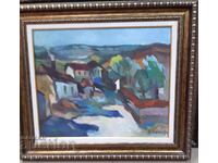 "Peisaj din Rodopi" de Nadejda Kalcheva, ulei, 47x57cm