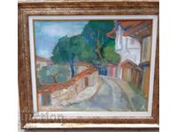 Strada - St. Mishaykov, ulei, 46x55 cm, certificat - Lichidare