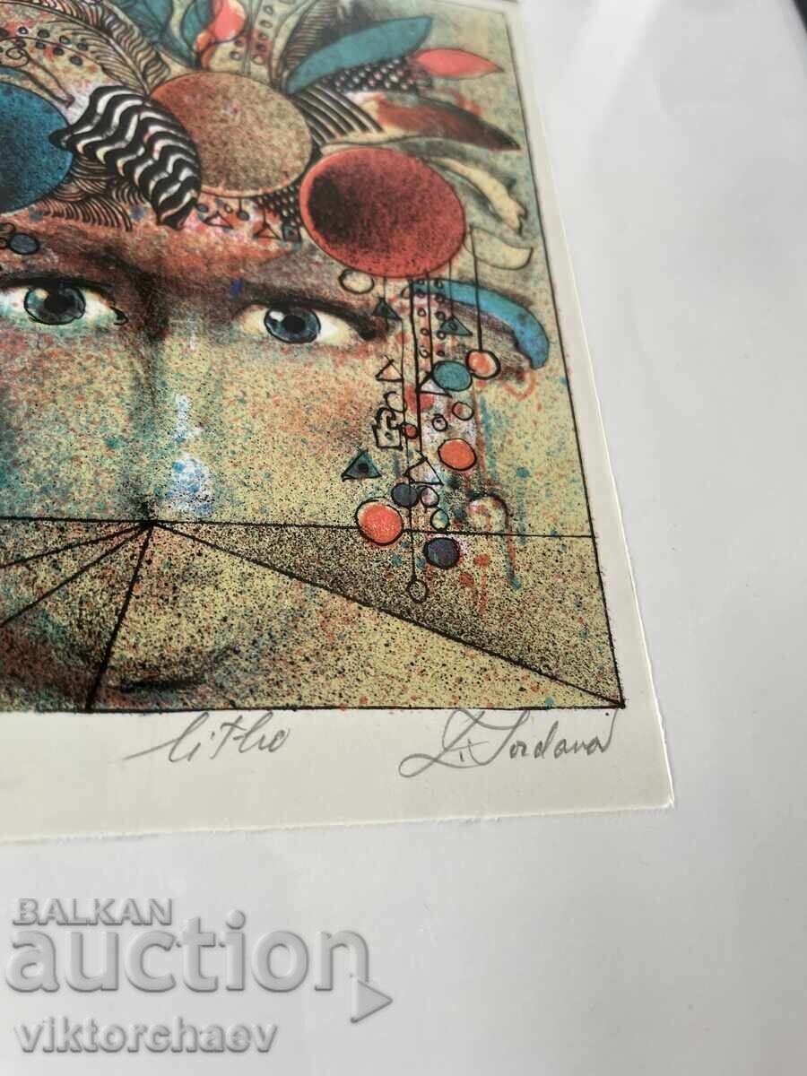 Lyubomir Yordanov graphics - "Theater II" painting lithograph with price 350.00 BGN | € 178.95 Lyubomir Yordanov graphics - "Theater II" painting lithograph with price 350.00 BGN | € 178.95