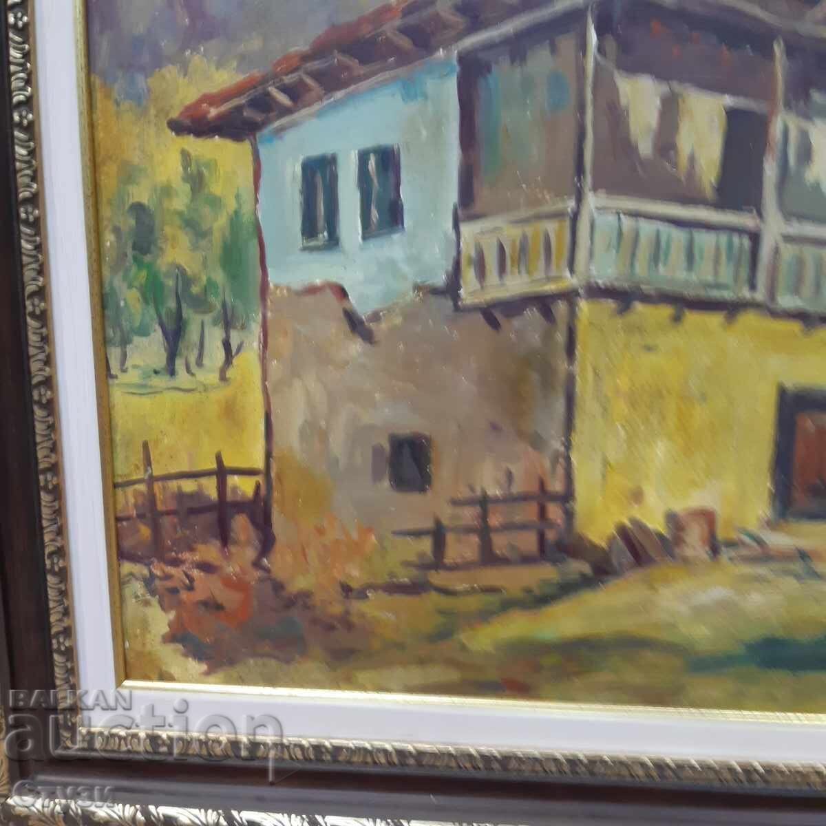 Casă Renașterii - Nikolai Iliev (1926-2008), ulei, 45 x 60 cm - 5