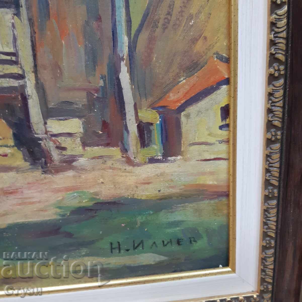 Casă Renașterii - Nikolai Iliev (1926-2008), ulei, 45 x 60 cm - 6