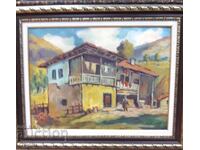 Casă Renașterii - Nikolai Iliev (1926-2008), ulei, 45 x 60 cm