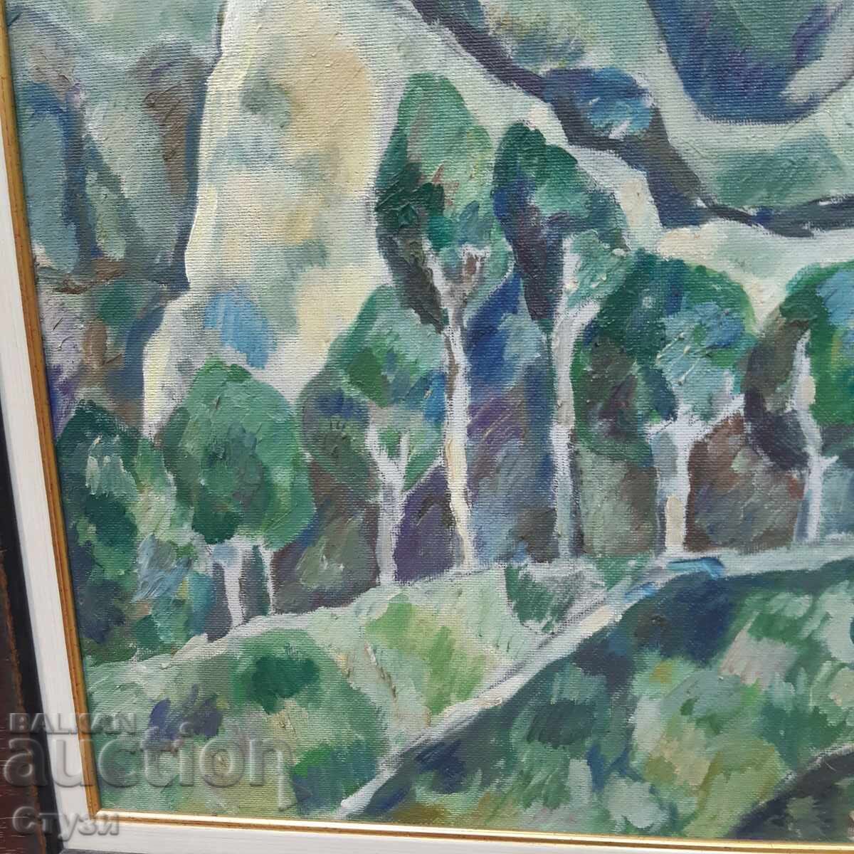 Auction Mountain landscape - M. Budinov, oil, 46 x 54cm Auction Mountain landscape - M. Budinov, oil, 46 x 54cm