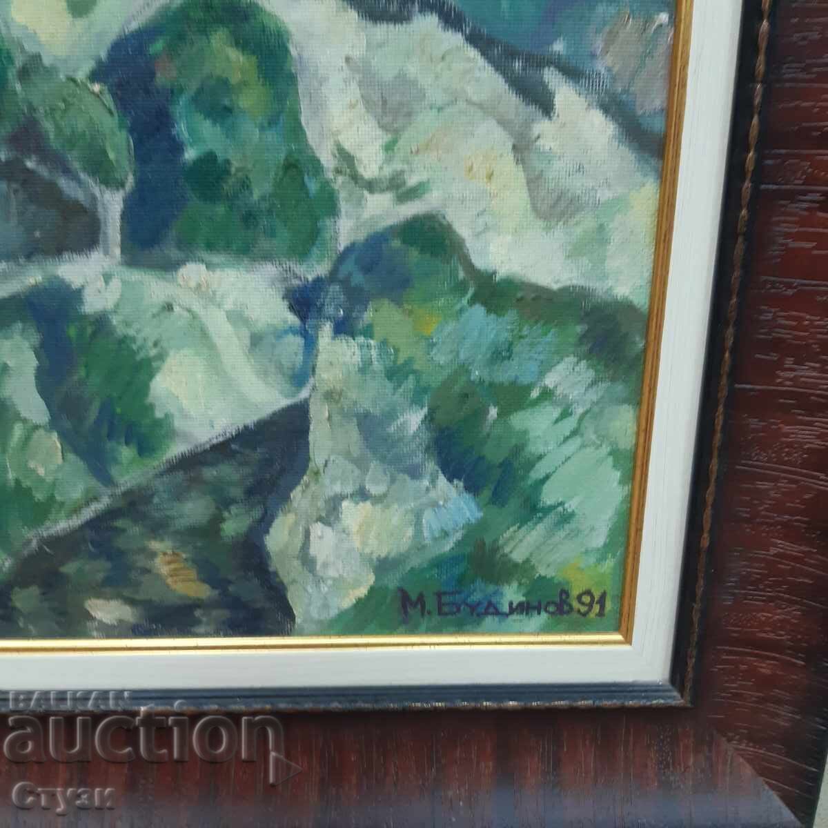 Mountain landscape - M. Budinov, oil, 46 x 54cm - 5 Mountain landscape - M. Budinov, oil, 46 x 54cm - 5