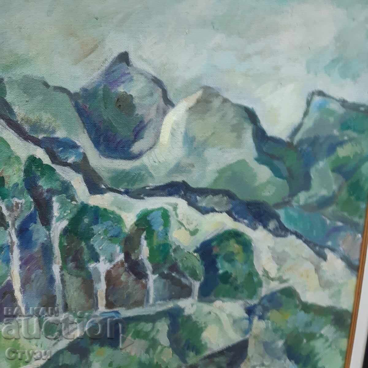 Mountain landscape - M. Budinov, oil, 46 x 54cm - 6 Mountain landscape - M. Budinov, oil, 46 x 54cm - 6