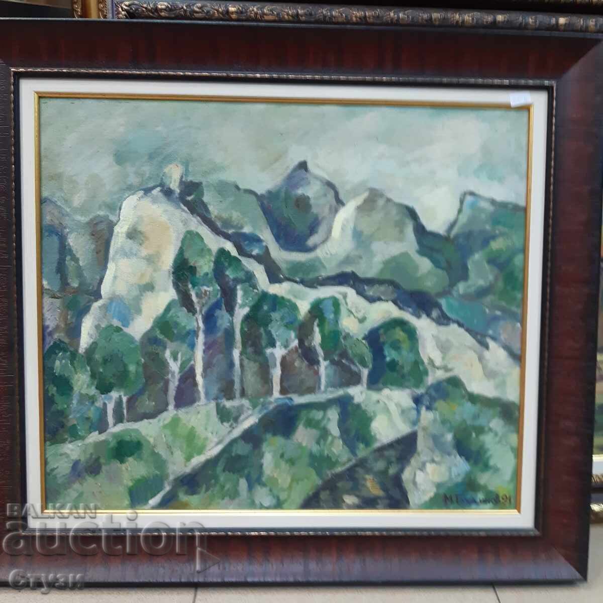 Ορεινό τοπίο - Μ. Μπουντίνοφ, λάδι, 46 x 54 εκ