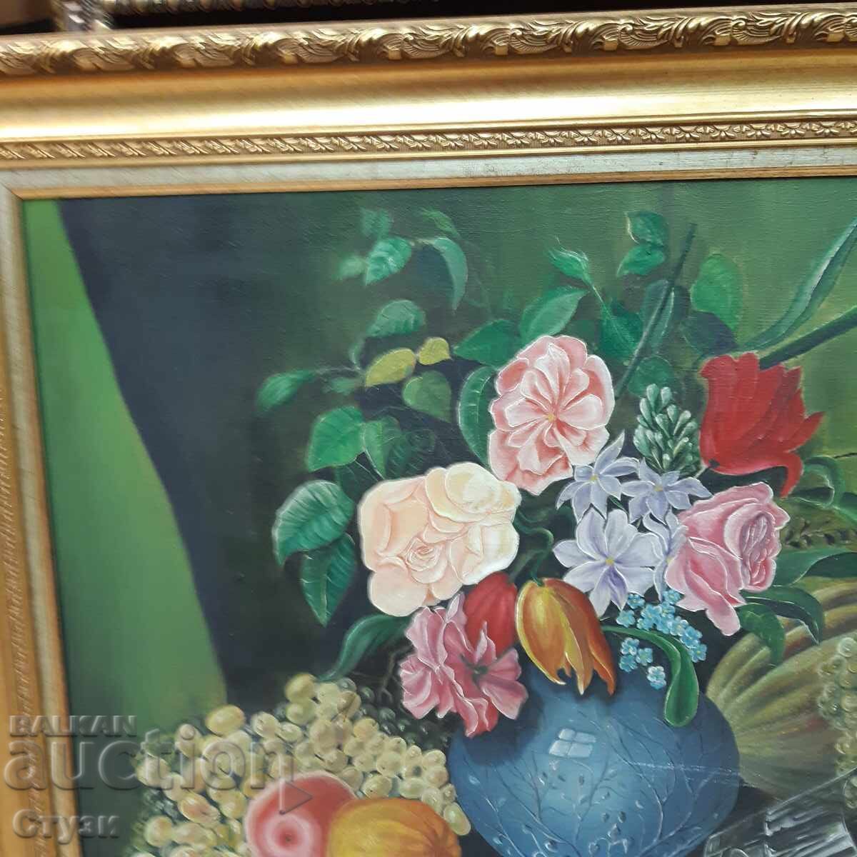 Auction Painting "Still Life" (1998) by artist SV, oil, 49 x 68 cm Auction Painting "Still Life" (1998) by artist SV, oil, 49 x 68 cm