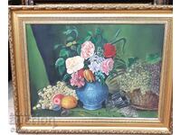 Tablou "Natură statică" (1998) de artistul SV, ulei, 49 x 68 cm