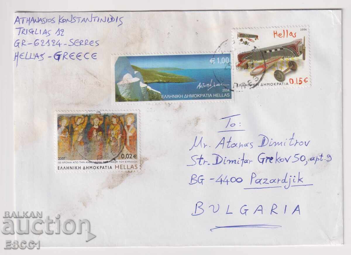 Traveled Envelope Stamps View 2004 Toys 2006 Icons Greece Traveled Envelope Stamps View 2004 Toys 2006 Icons Greece