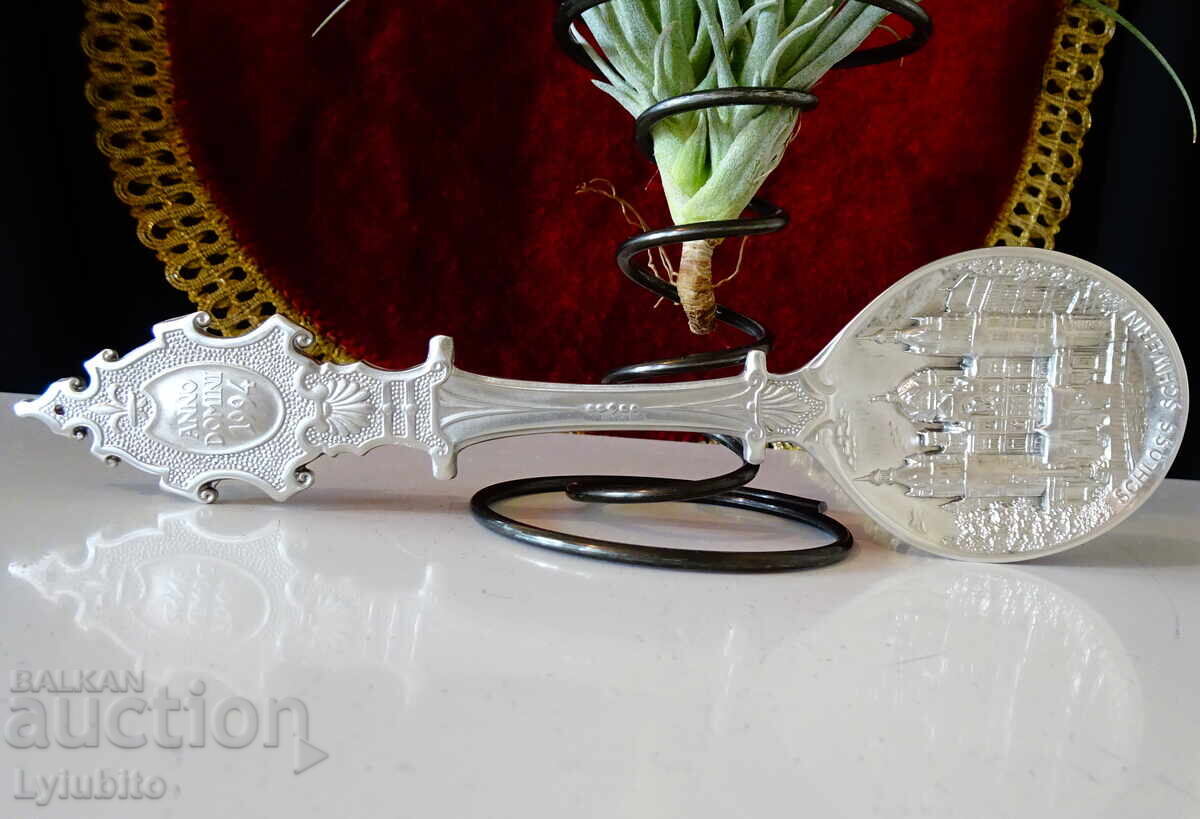 Tin spoon 94 g, castle, tin wedding - 6 Tin spoon 94 g, castle, tin wedding - 6