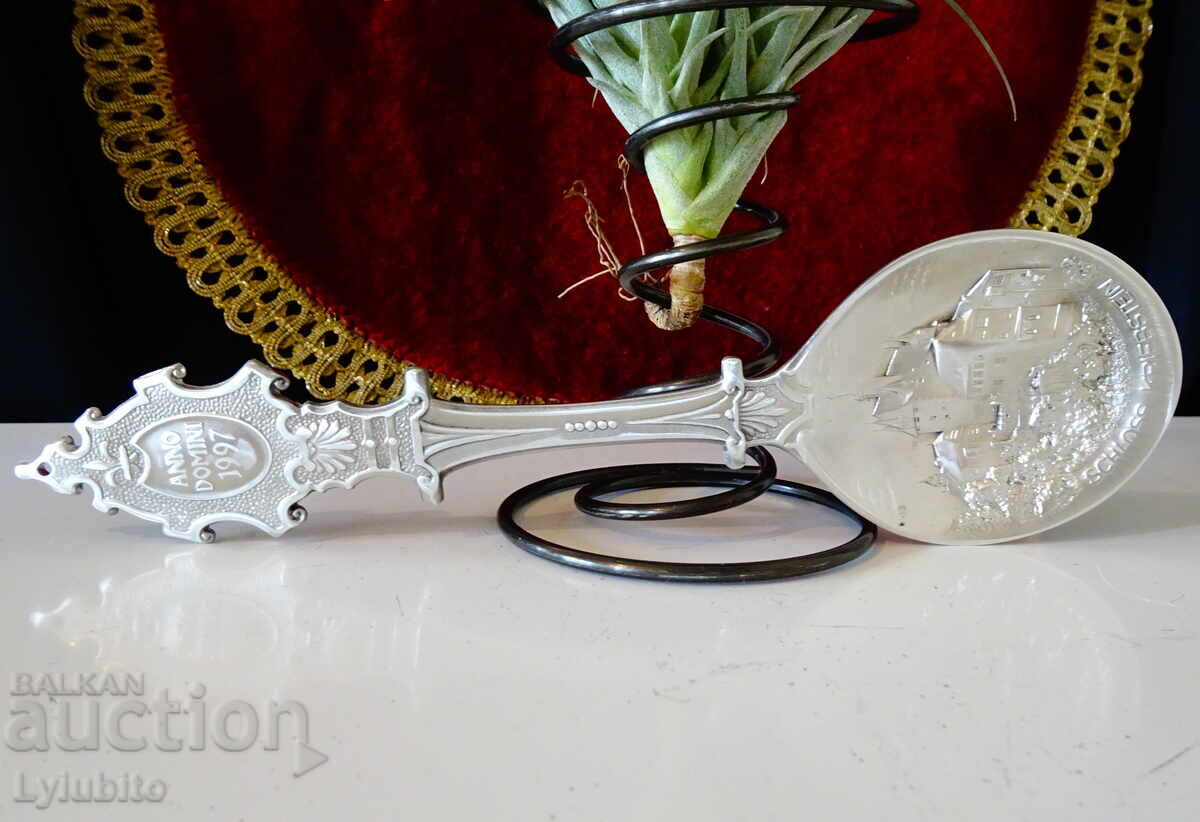 Tin spoon 97 g, castle, tin wedding - 5 Tin spoon 97 g, castle, tin wedding - 5