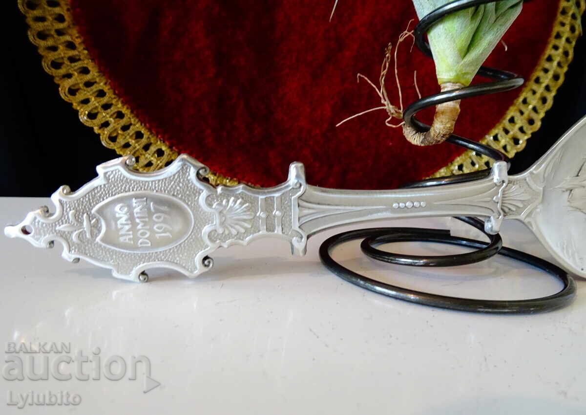 Tin spoon 97 g, castle, tin wedding - 6 Tin spoon 97 g, castle, tin wedding - 6