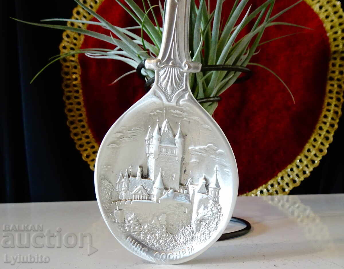 Tin spoon 95 g, castle, tin wedding with price 19.00 BGN | € 9.71 Tin spoon 95 g, castle, tin wedding with price 19.00 BGN | € 9.71