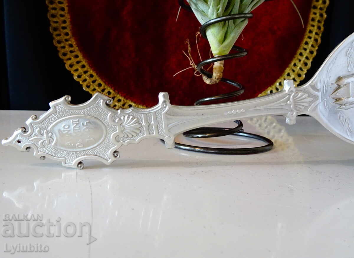 Auction Tin spoon 95 g, castle, tin wedding Auction Tin spoon 95 g, castle, tin wedding