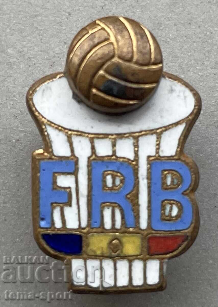 1495 Ρουμανία Σημάδι Ρουμανικής Ομοσπονδίας Μπάσκετ Σμάλτο