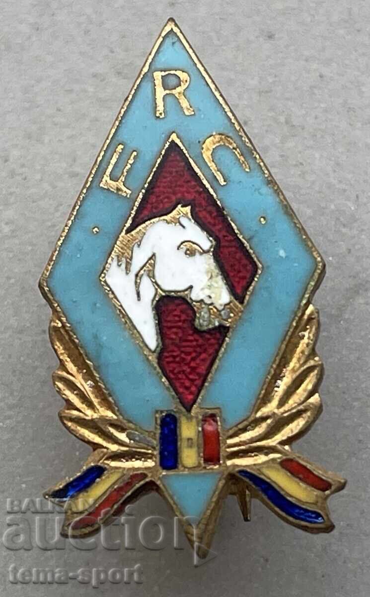 1500 Romania Lei Romanian Equestrian Federation Enamel Badge 1500 Romania Lei Romanian Equestrian Federation Enamel Badge