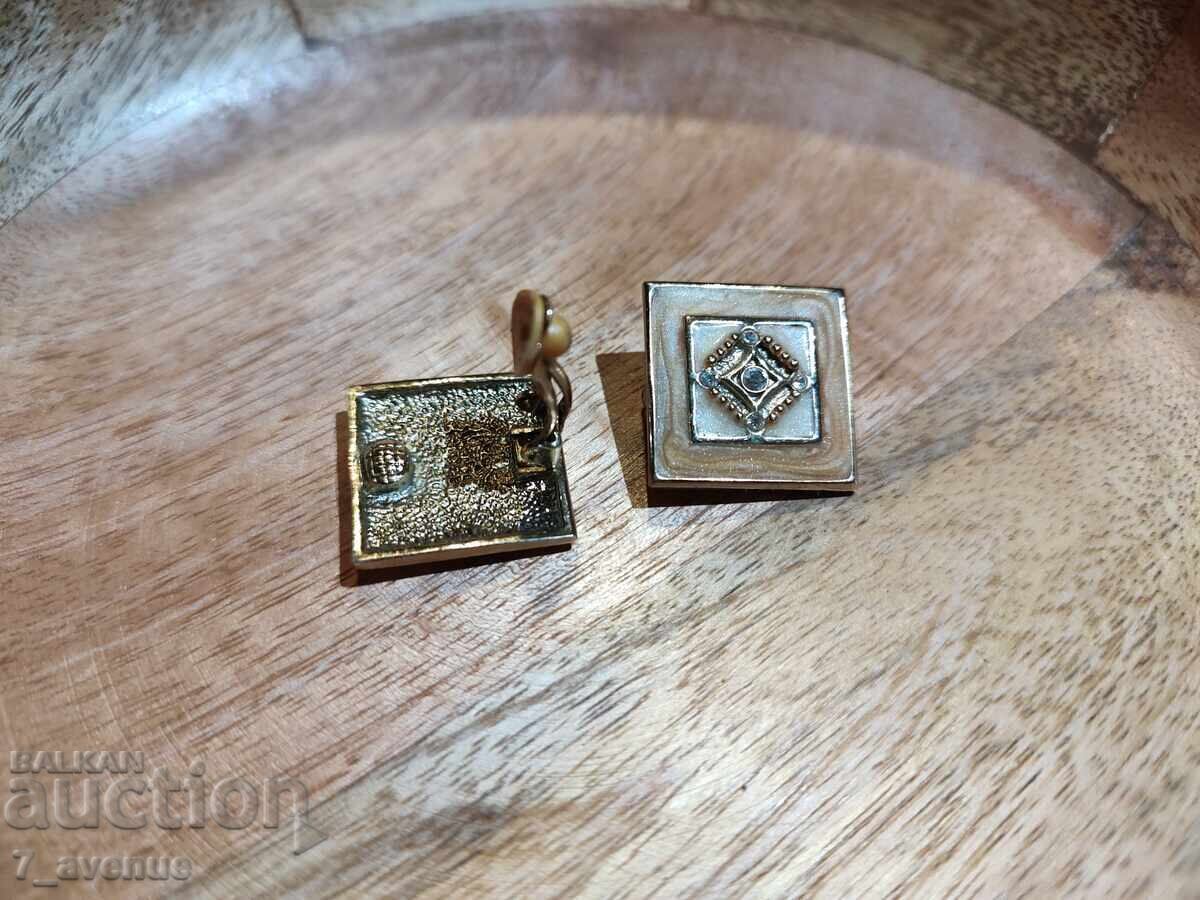 Auction Earrings - clip-on, 70s, beautiful, elegant, 27.03.25 Auction Earrings - clip-on, 70s, beautiful, elegant, 27.03.25