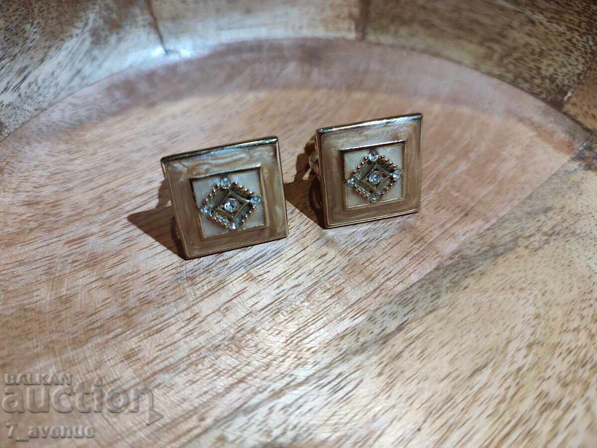 Earrings - clip-on, 70s, beautiful, elegant, 27.03.25 Earrings - clip-on, 70s, beautiful, elegant, 27.03.25