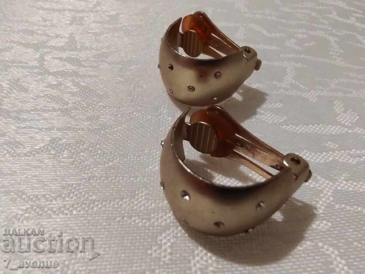 Auction Earrings - clip-on, 70s, beautiful, elegant, 27.03.25 Auction Earrings - clip-on, 70s, beautiful, elegant, 27.03.25