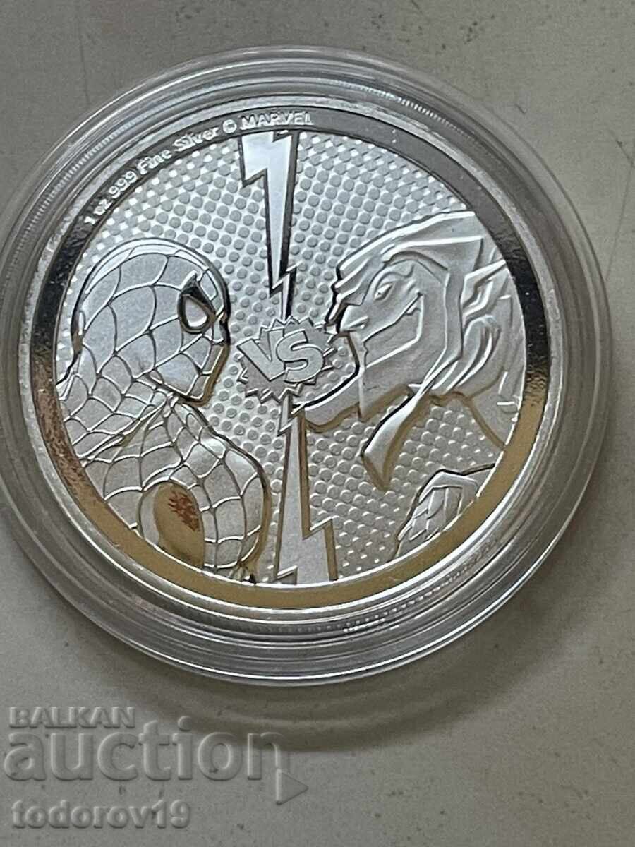 Auction Silver 1 oz Spider-Man vs. Green Goblin - Niue Island 2024 Auction Silver 1 oz Spider-Man vs. Green Goblin - Niue Island 2024