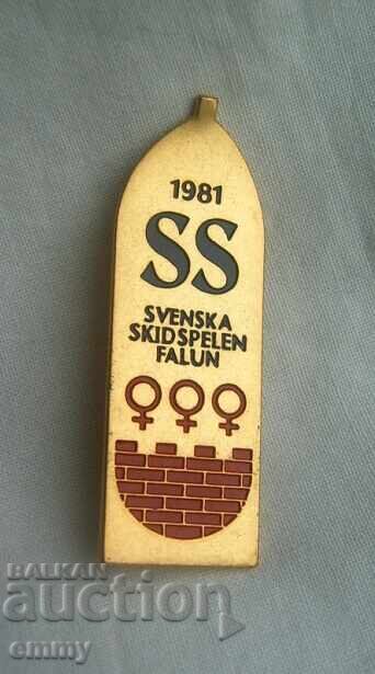 Ski badge - Ski cross-country race, biathlon, Falun, Sweden