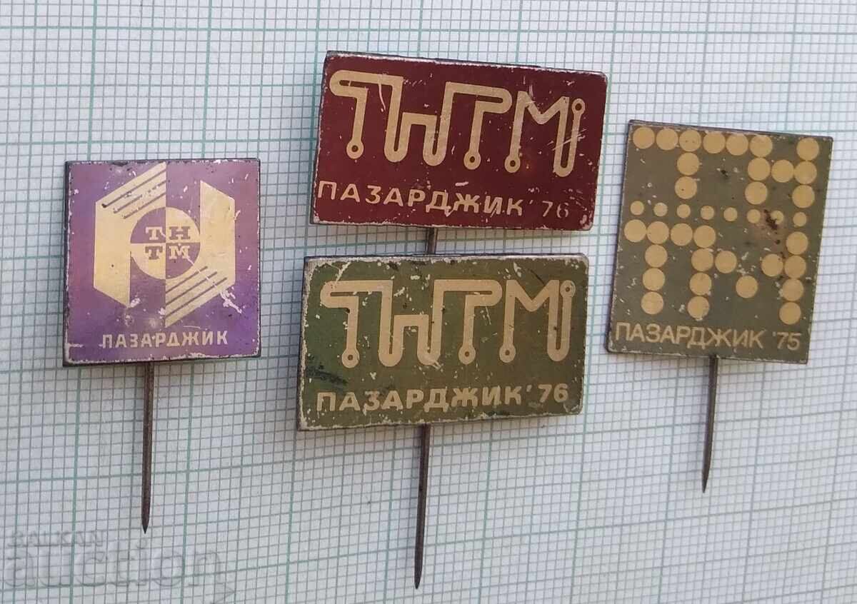 18673 Badges - TNTM Pazardzhik - LOT of 4 pcs with price 2.00 BGN | € 1.02