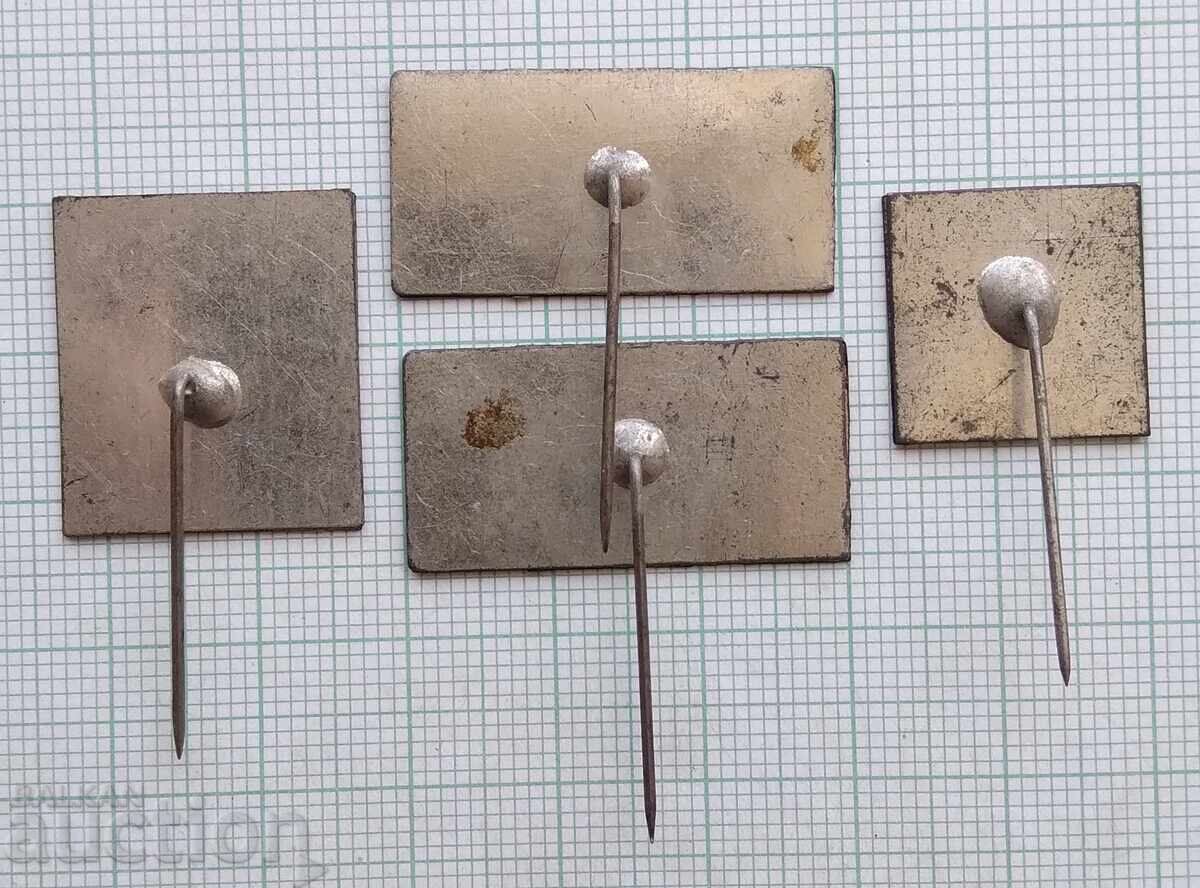Auction  18673 Badges - TNTM Pazardzhik - LOT of 4 pcs