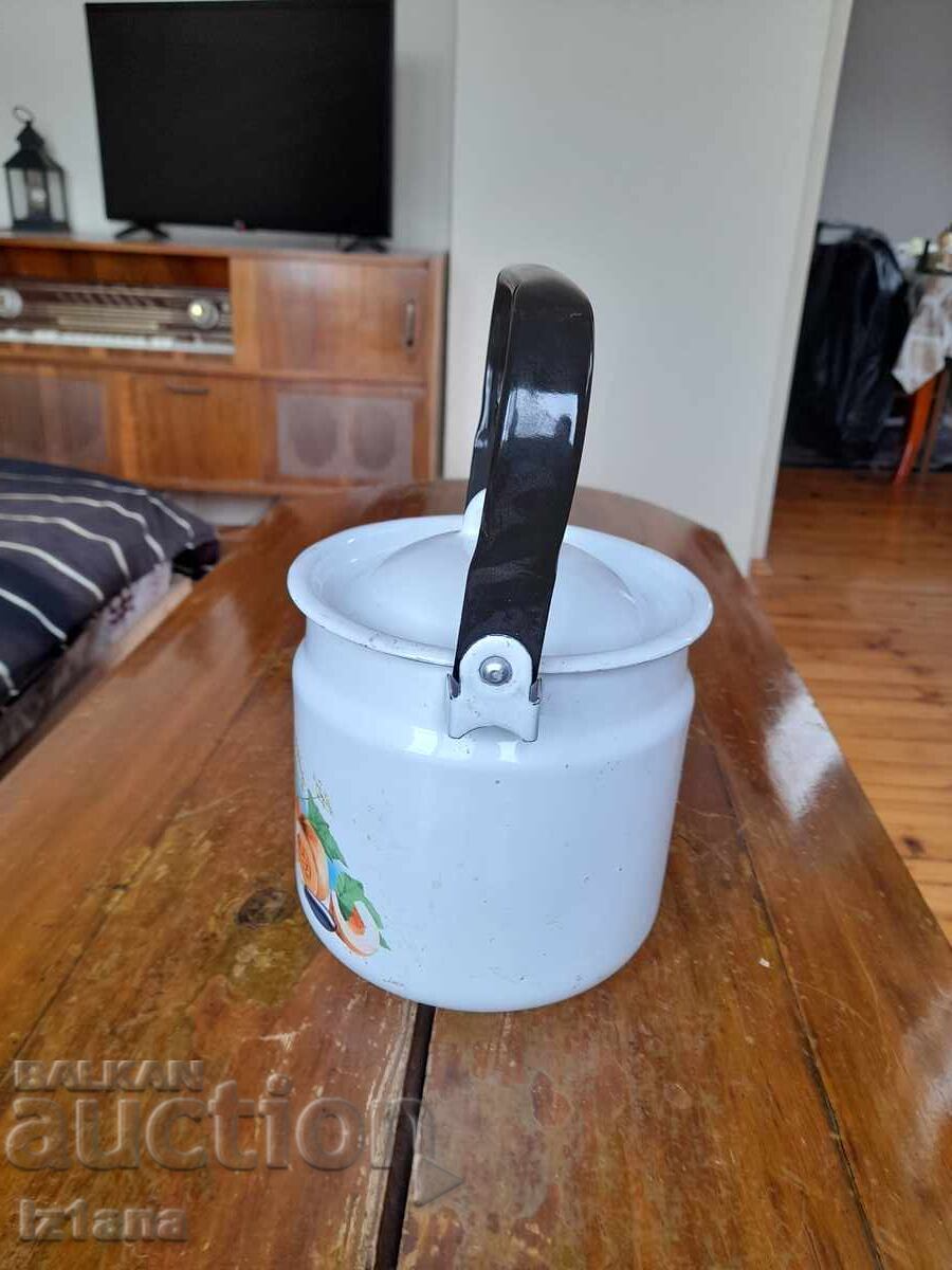 Delivery of Old enamel teapot Delivery of Old enamel teapot