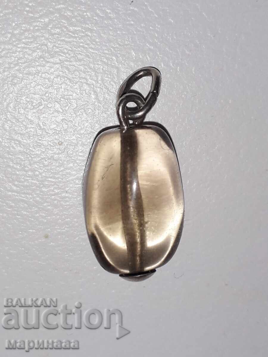 SMALL PENDANT. SILVER, NATURAL STONE