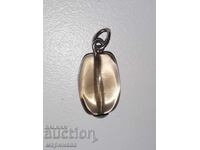 SMALL PENDANT. SILVER, NATURAL STONE