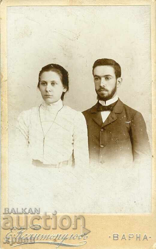 OLD PHOTOGRAPH - CARDBOARD - E. KSANTOPOULOS – VARNA - M0605