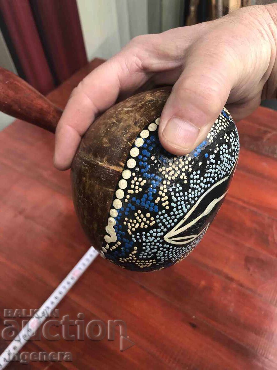 MARACAS DIN COCOS ȘI LEMN DECORATE MANUAL - 5