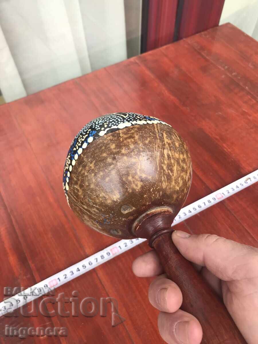MARACAS DIN COCOS ȘI LEMN DECORATE MANUAL - 6