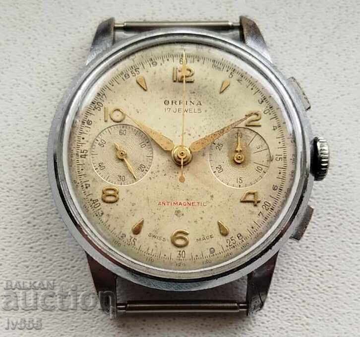 HANDMADE SWISS WATCH/CHRONOGRAPH - ORFINA LANDERON 148 with price € 306.78 | 600.01 BGN HANDMADE SWISS WATCH/CHRONOGRAPH - ORFINA LANDERON 148 with price € 306.78 | 600.01 BGN