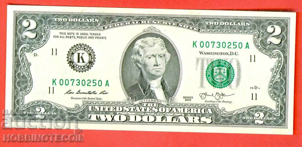 USA 2 $ - K issue 2003 NEW UNC USA 2 $ - K issue 2003 NEW UNC