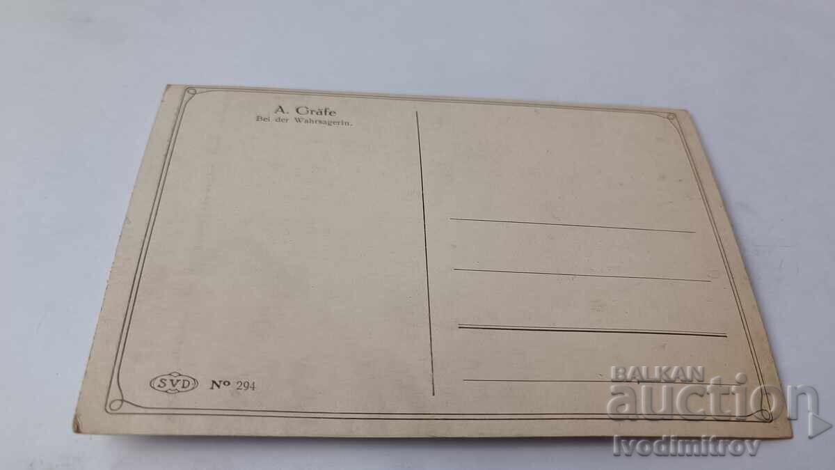 Postcard A. Grafe At the Fortune Teller with price 1.65 BGN | € 0.84