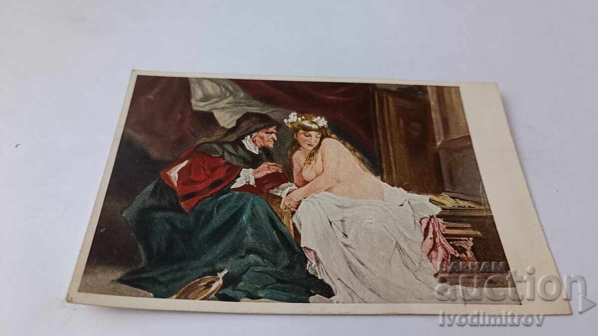 Postcard A. Grafe At the Fortune Teller