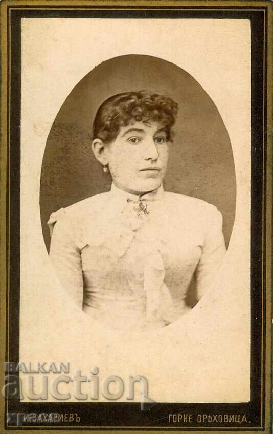 СТАРА ФОТОГРАФИЯ - КАРТОН - ЗАХАРИЕВ – Г. ОРЯХОВИЦА - М0895